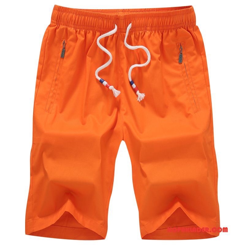 Herr Byxor Billigt 2018 Shorts Sommar Trend Casual Byxor Orange Röd