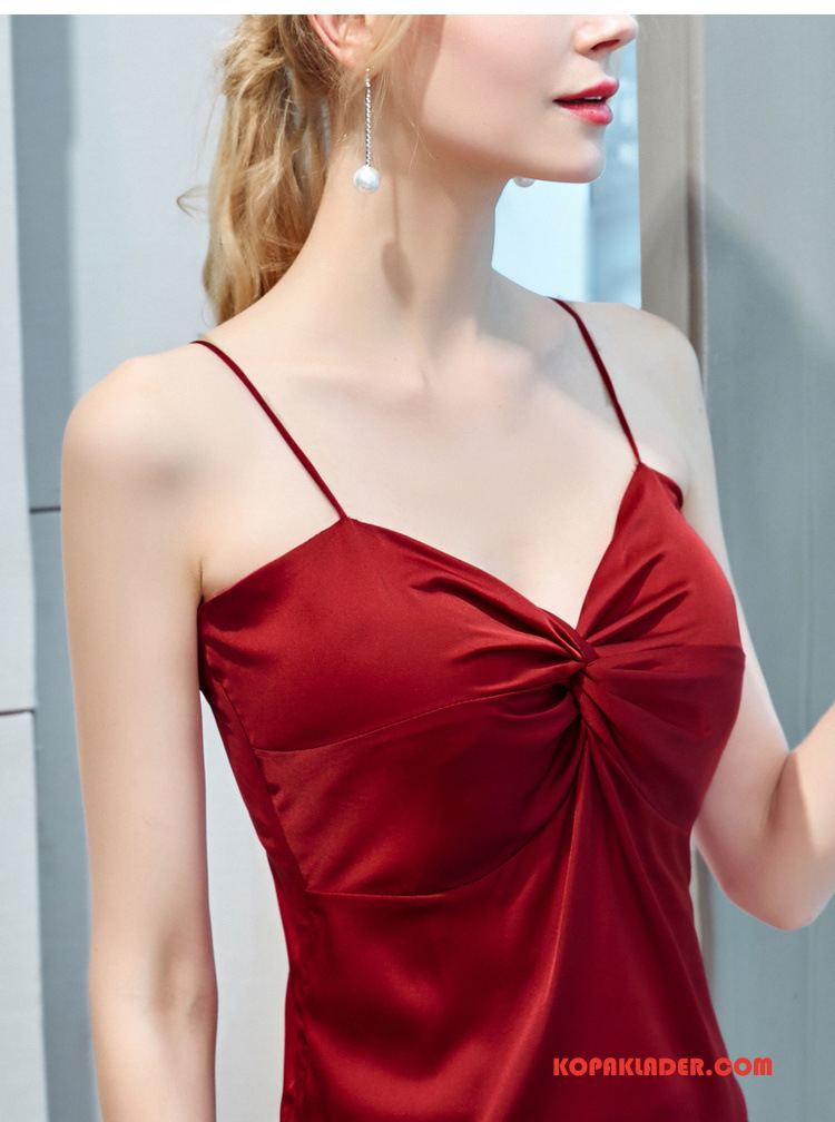 Dam Camisole På Nätet Hängsel Toppar Sexig Strapless Design Vinröd