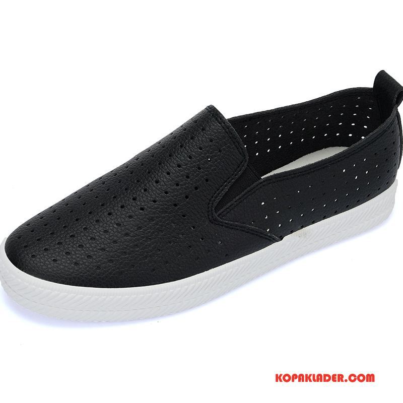 Dam Casual Skor Billig Slip On Andningsbar Loafer Sommar Kvinna Vit