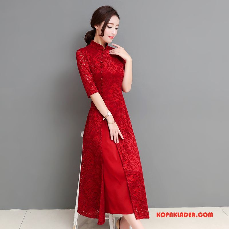 Dam Cheongsam Butik Elegant 2018 Eleganta Asymmetrisk Lång Till Grön