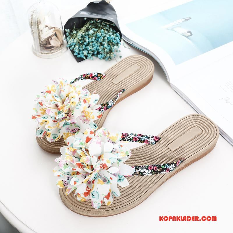 Dam Flip-flops Billig Tofflor Kvinna Stranden Mode Sommar Vit