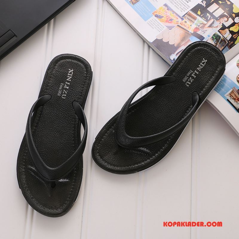 Dam Flip-flops Butik Flip Flops Mode Platta Glidskydds Stranden Till Vit