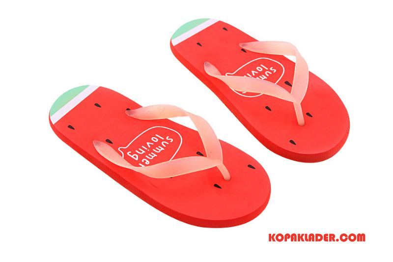 Dam Flip-flops Rea Kreativa Flip Flops Skor Tofflor Stranden Röd