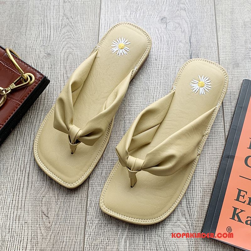 Dam Flip-flops Rea Ytterkläder Sommar Trend Tofflor Tusensköna Grön Röd