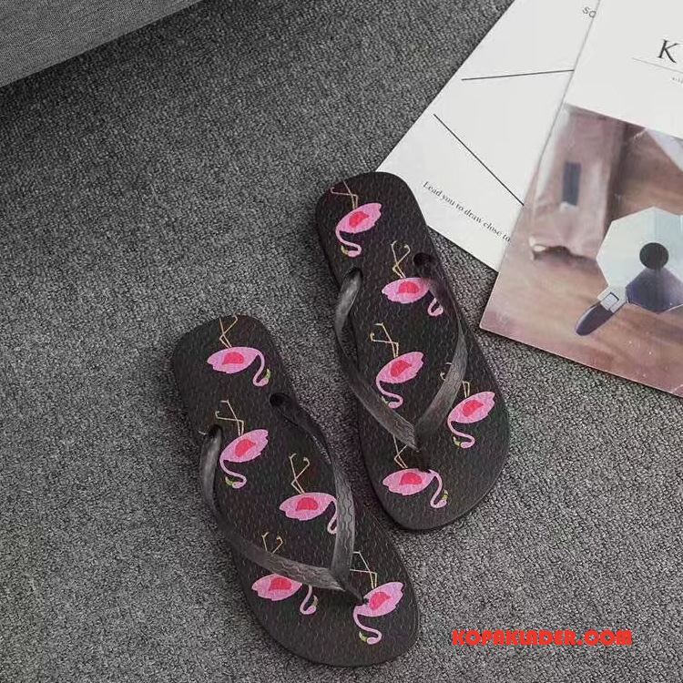 Dam Flip-flops Till Salu Flip Flops Student Kvinna Glidskydds Platta Skor Rosa