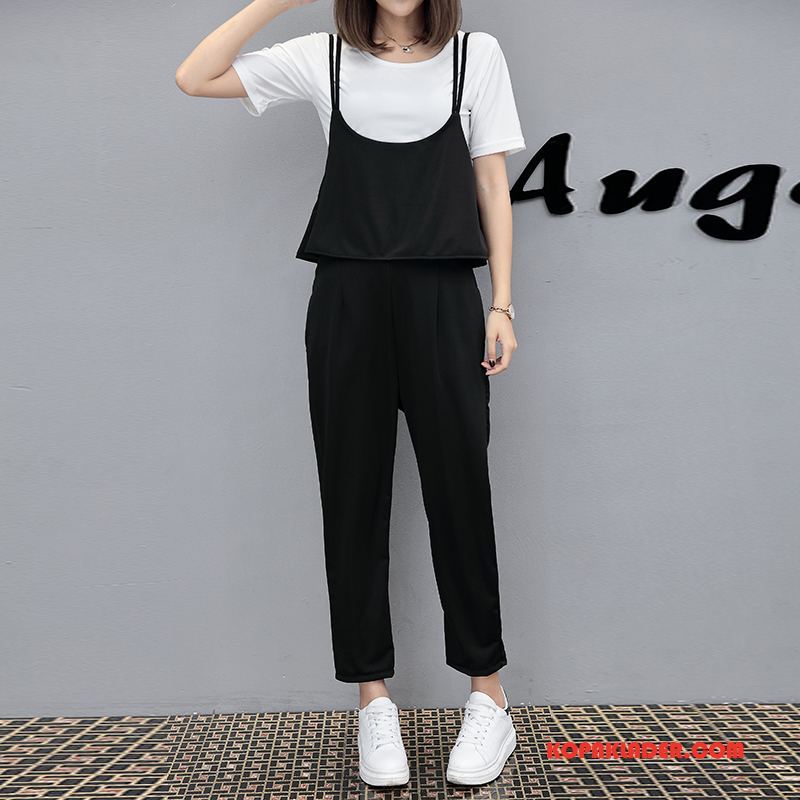 Dam Jumpsuit Billig Elegant Trend Gata Sommar 2018 Till Svart