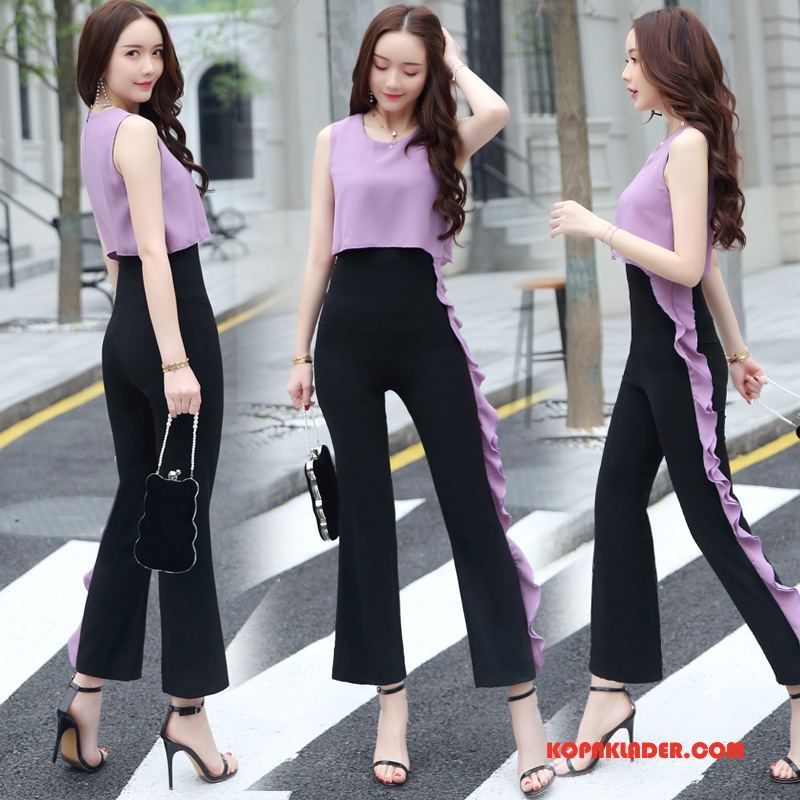 Dam Jumpsuit Online Mode Trend 2018 Tunn Slim Fit Röd