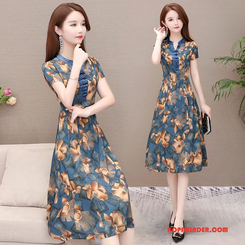 Dam Klänningar Billig Elegant Cheongsam Ny Sommar Medelåldern Röd