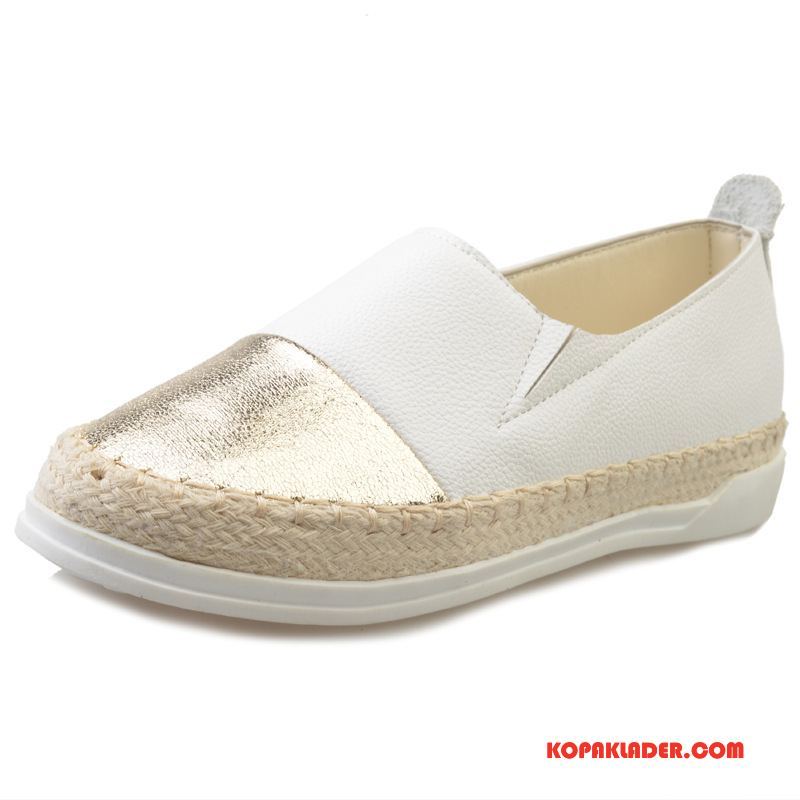 Dam Mockasiner Billigt Loafer Skor Platta Stor Storlek Slip On Blandade Färger Guld Svart