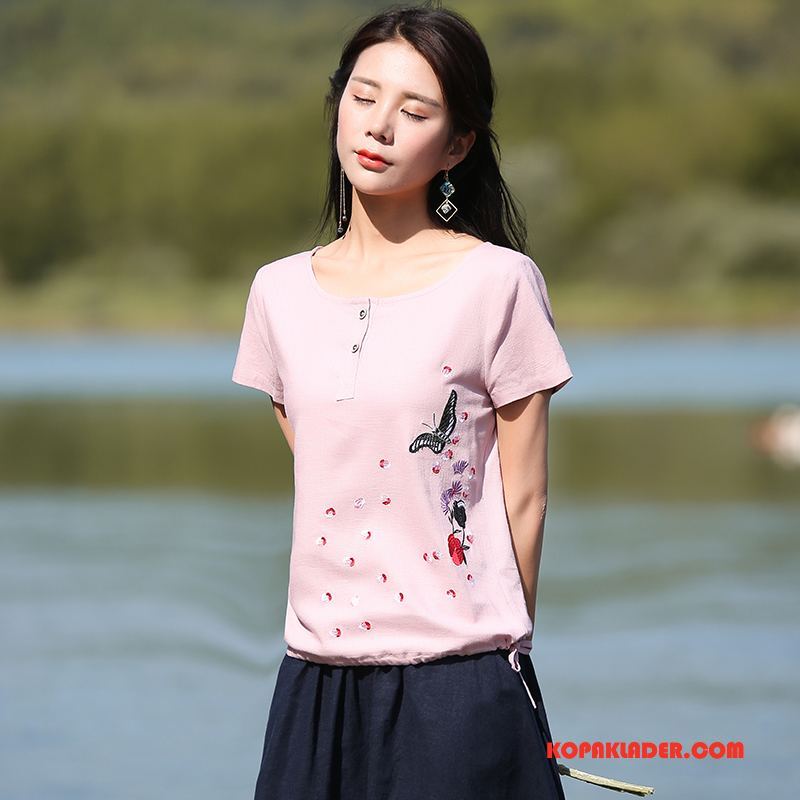 Dam T-shirts Rea Mode Slim Fit Trend Eleganta 2018 Pulver