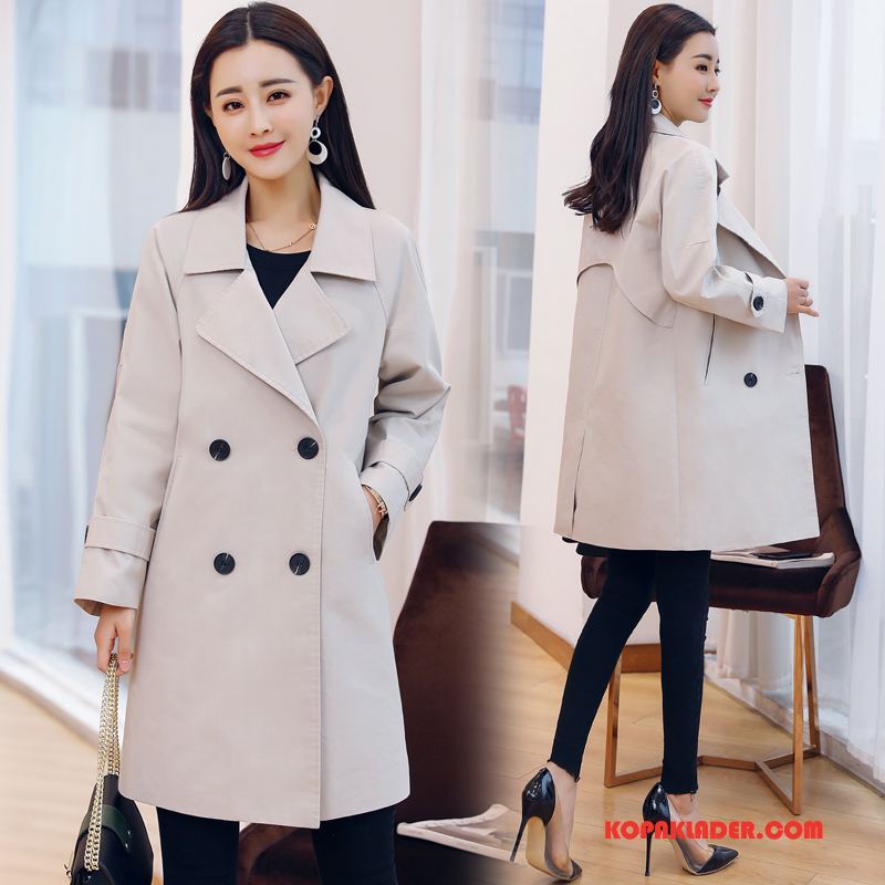 Dam Trenchcoat Billiga Trend Casual Elegant Sy Mode Till Gul