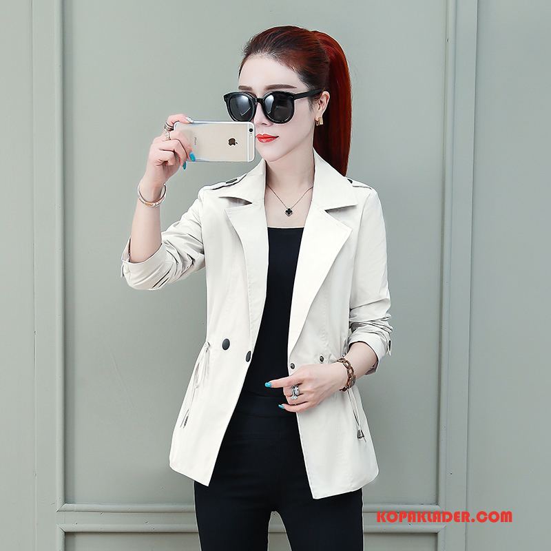 Dam Trenchcoat Online Ny Toppar Elegant Korta Trend Rosa