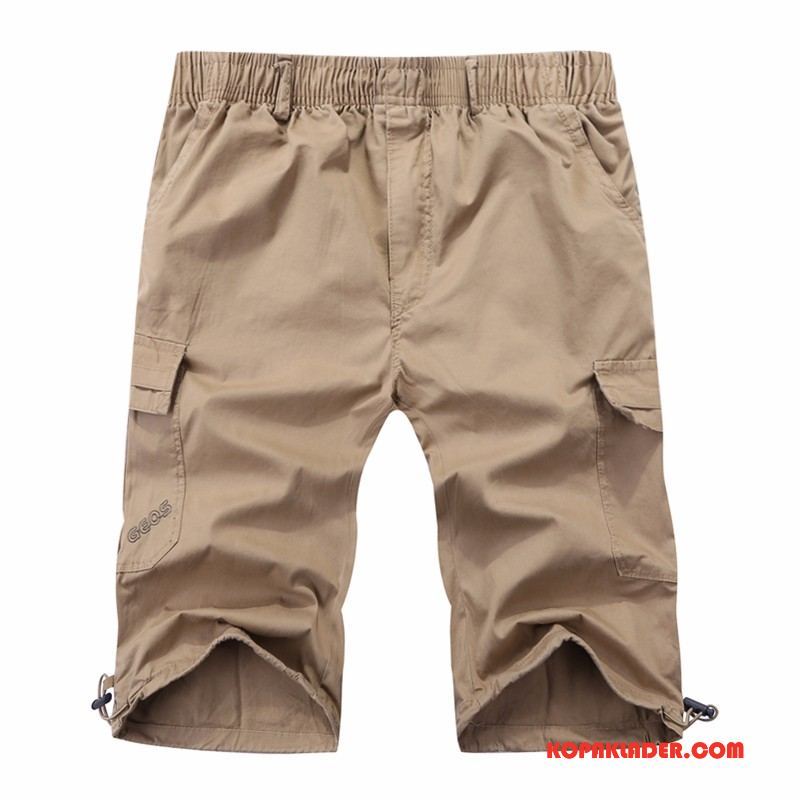 Herr Byxor Köpa Kortbyxor Sport Trend Lösa Casual Khaki