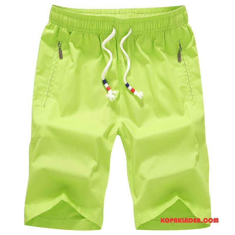 Herr Byxor Köpa Shorts Trend Sommar Lösa Män Fluorescens Grön