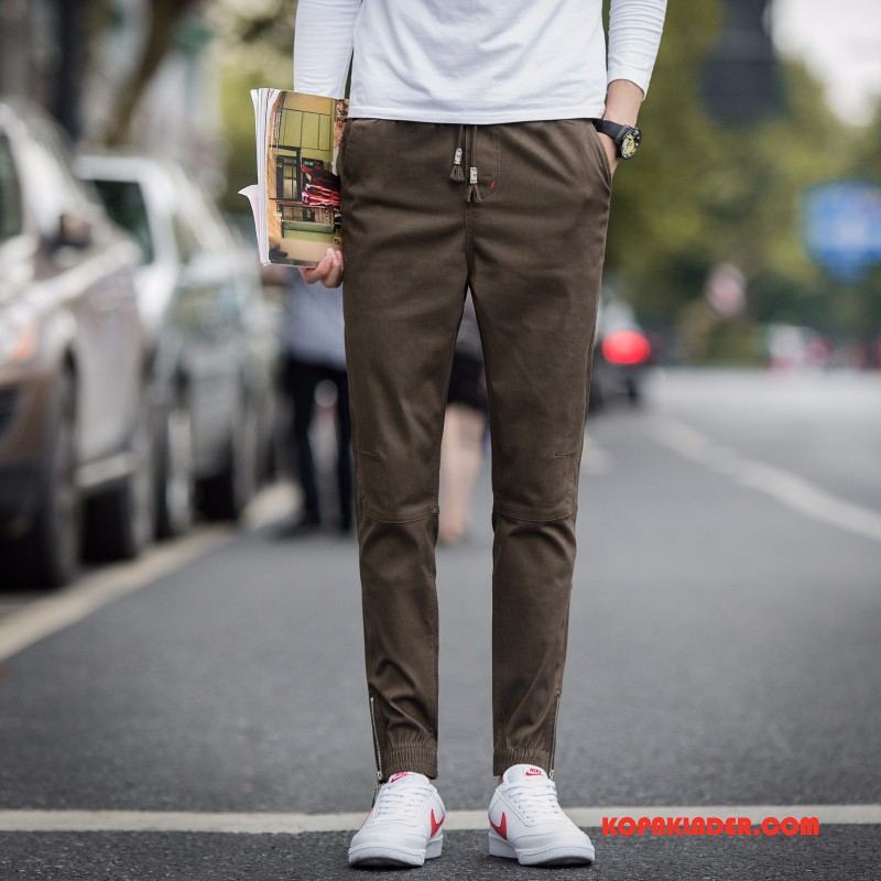 Herr Byxor Online Sport Trend Tunn Casual Sommar Khaki