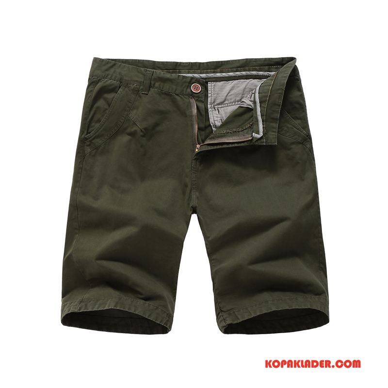 Herr Byxor Rea Sommar Kortbyxor Shorts Stranden Män Khaki