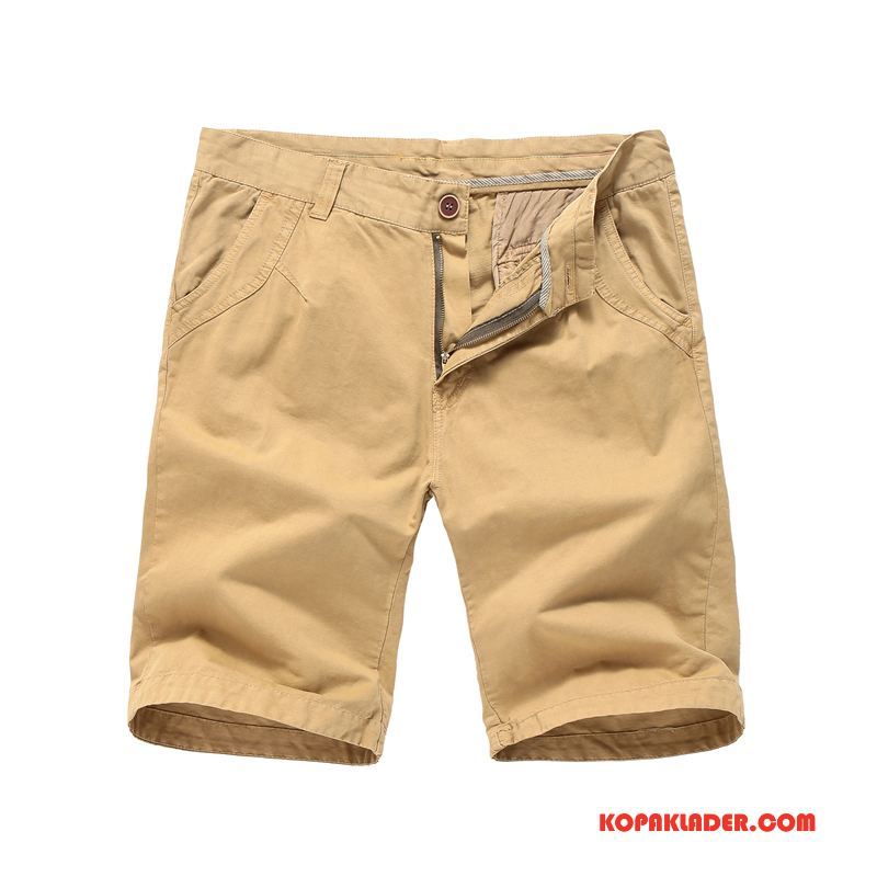 Herr Byxor Rea Sommar Kortbyxor Shorts Stranden Män Khaki