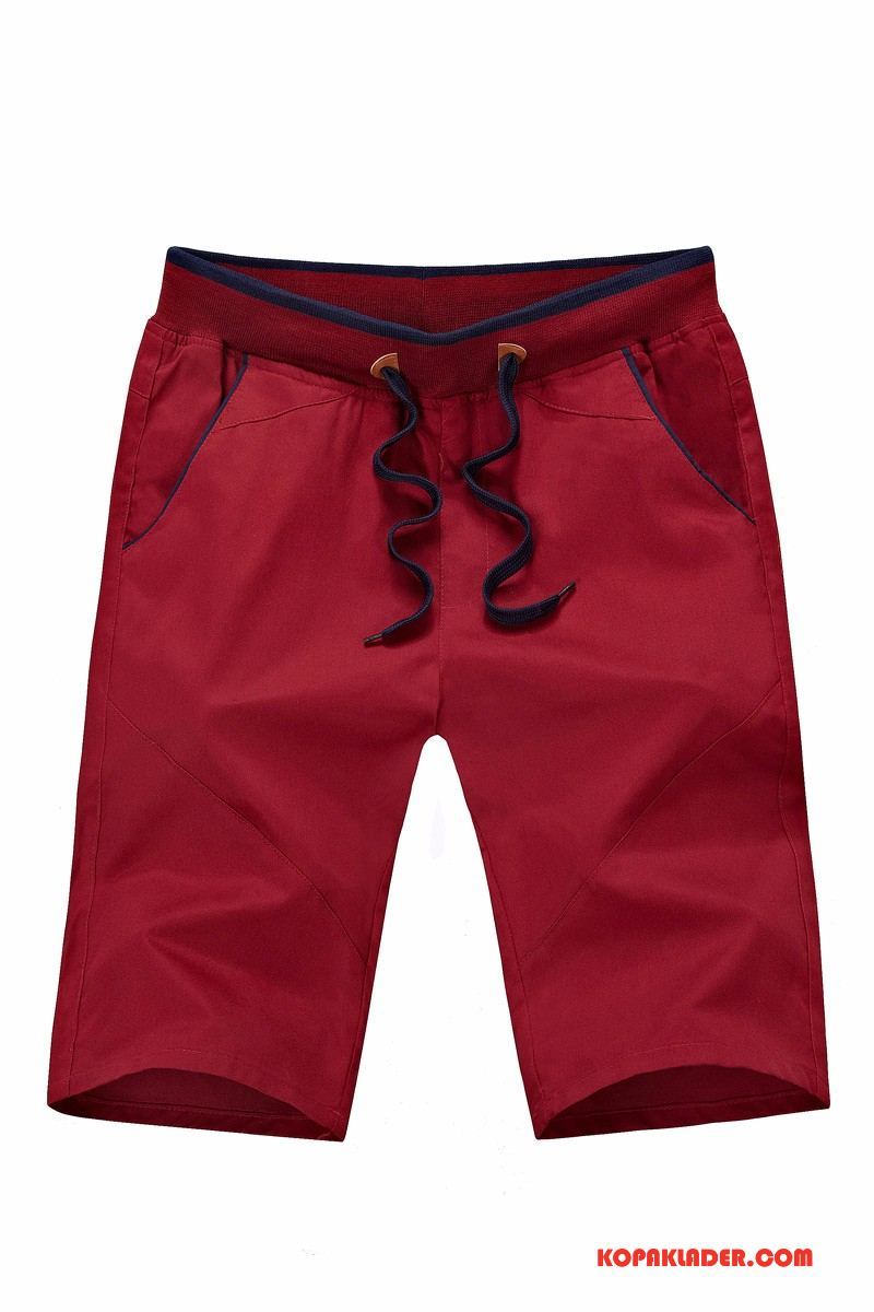 Herr Byxor Till Salu Sommar Casual Slim Fit Män Kortbyxor Till Blå