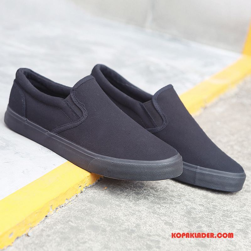 Herr Casual Skor Rea Trend 2018 Kanvas Slip On Tygskor Svart