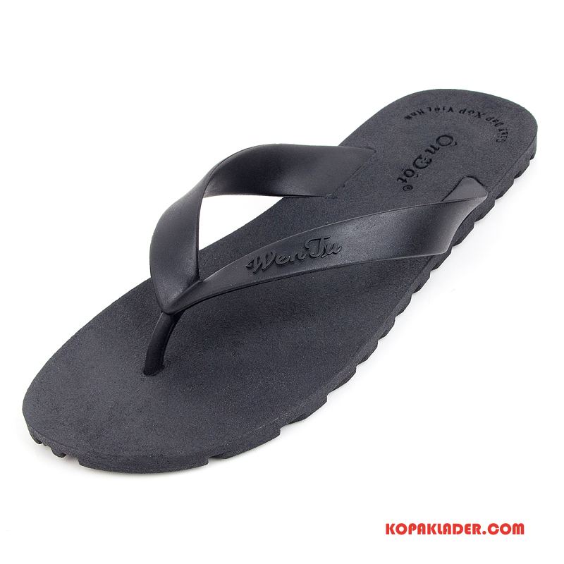 Herr Flip-flops Billig Mode Stranden Flip Flops Sommar Trend Svart