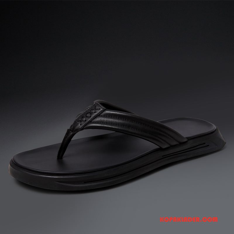 Herr Flip-flops Billiga Mjuka Casual Glidskydds Ytterkläder Trend Vit