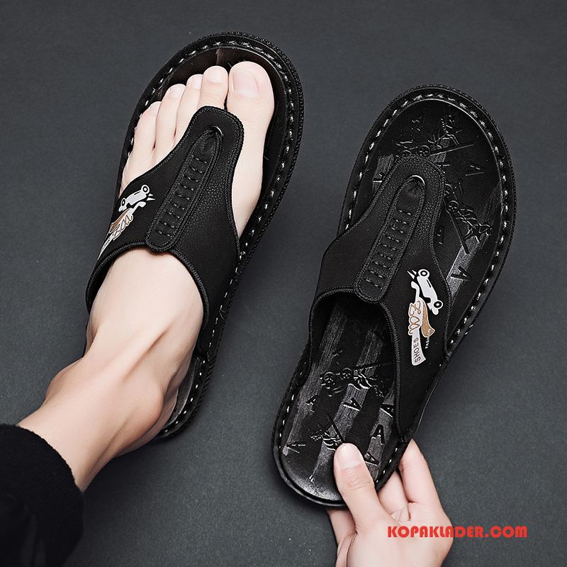 Herr Flip-flops Billigt Flip Flops Sandaler Ytterkläder Glidskydds Personlighet Vit