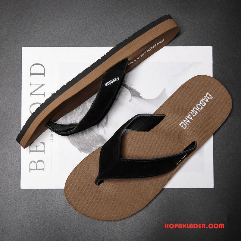 Herr Flip-flops Billigt Trend Stranden Ytterkläder Sommar Utomhus Brun