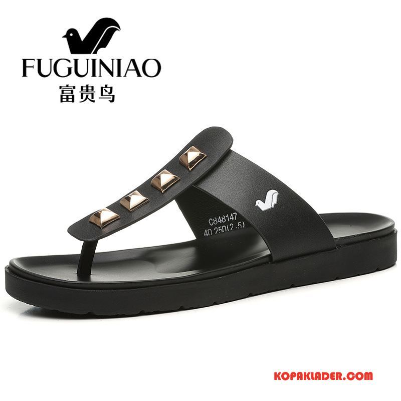 Herr Flip-flops Butik Stranden Mjuka Sommar Tofflor Flip Flops Vit