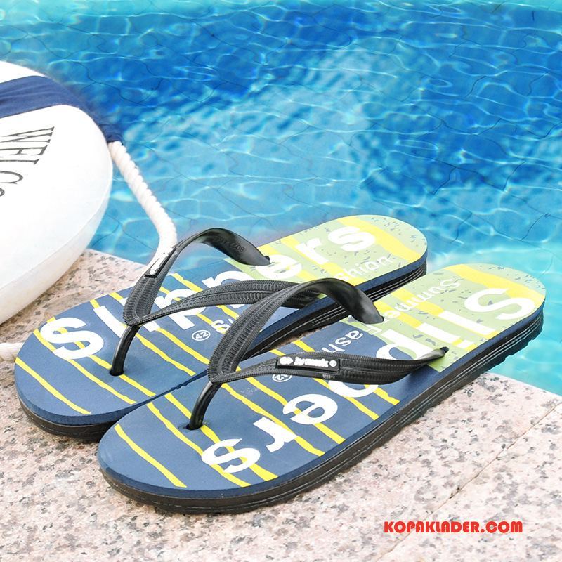 Herr Flip-flops Köpa Flip Flops Sandaler Casual Sommar Glidskydds Grön