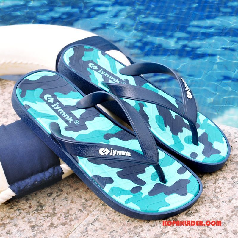 Herr Flip-flops Köpa Flip Flops Sandaler Casual Sommar Glidskydds Grön