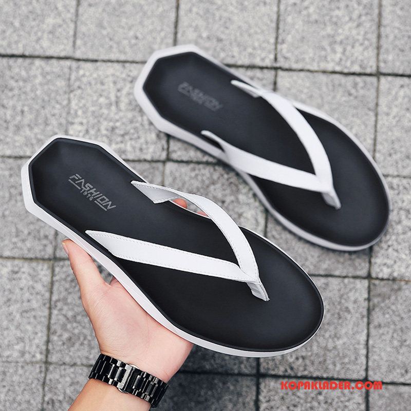 Herr Flip-flops Köpa Glidskydds Sommar British Tofflor Trend Svart