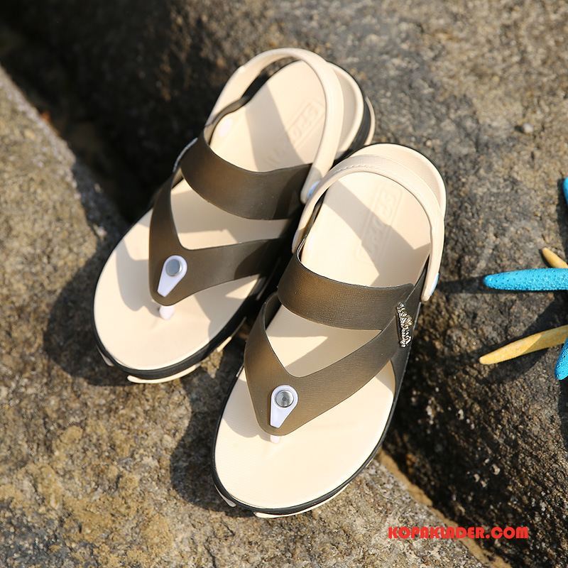 Herr Flip-flops Online Flip Flops Mode Män Casual 2018 Brun