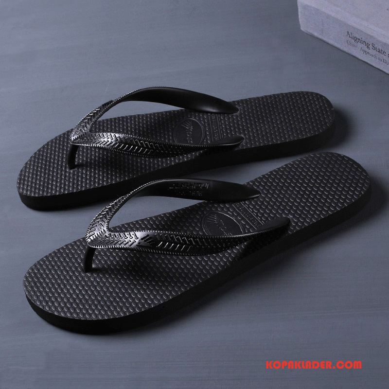 Herr Flip-flops Online Mode Glidskydds Utomhus Sommar Trend Svart