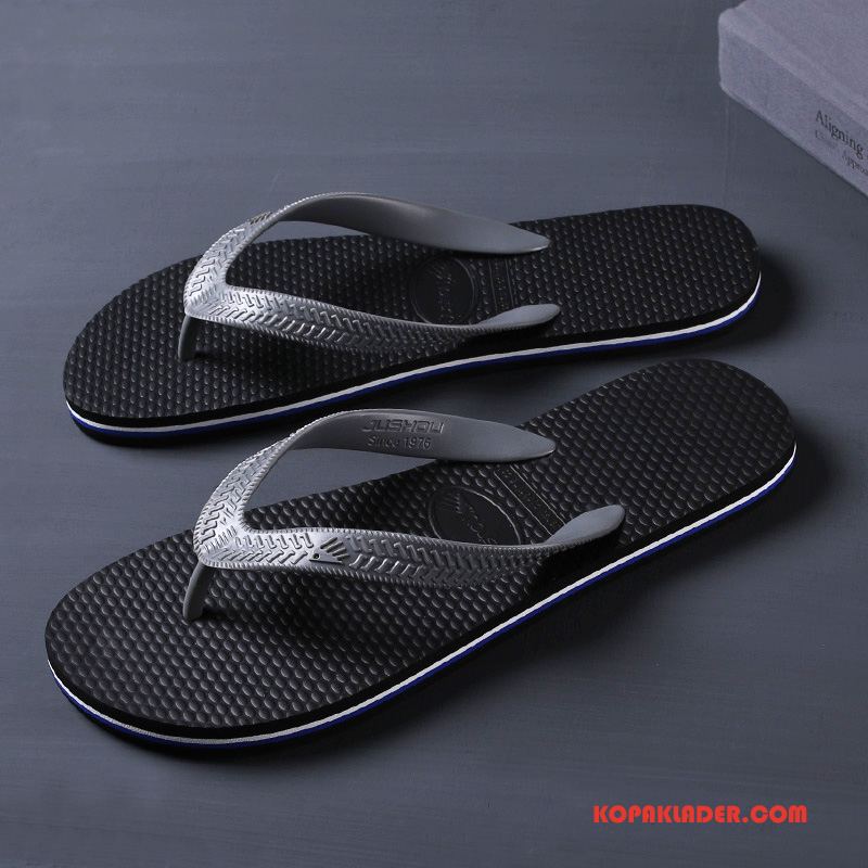 Herr Flip-flops Online Mode Glidskydds Utomhus Sommar Trend Svart