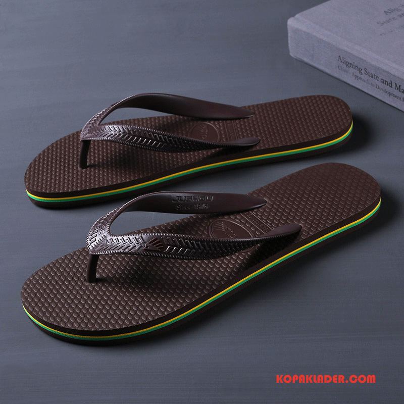 Herr Flip-flops Online Mode Glidskydds Utomhus Sommar Trend Svart