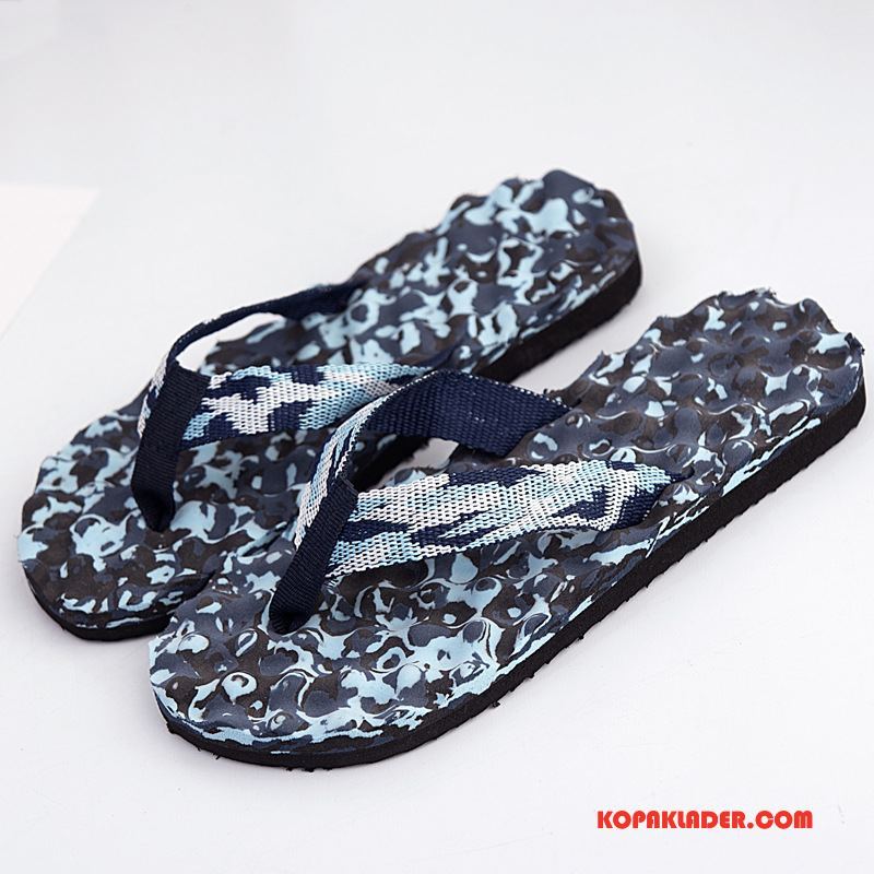 Herr Flip-flops Online Män Massage Sommar Kvinna Par Mörkblå Camouflage