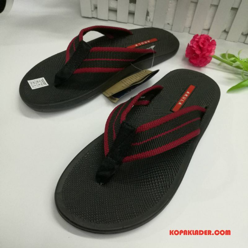 Herr Flip-flops På Rea Glidskydds Män Trend Heta Försäljning Högt Utbud Svart