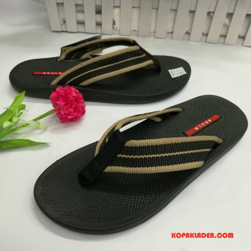 Herr Flip-flops På Rea Glidskydds Män Trend Heta Försäljning Högt Utbud Svart