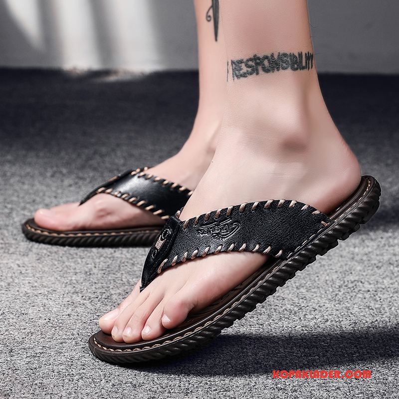 Herr Flip-flops På Rea Trend Flip Flops Tofflor Sandaler Personlighet Svart