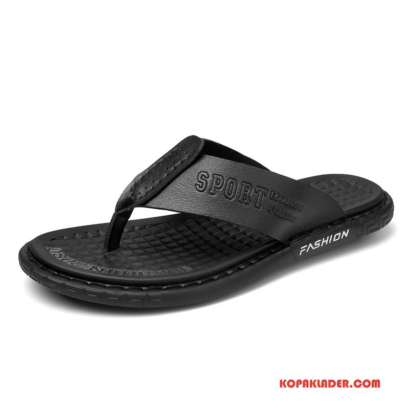 Herr Flip-flops Rabatt Stranden Tofflor Trend Män Flip Flops Svart