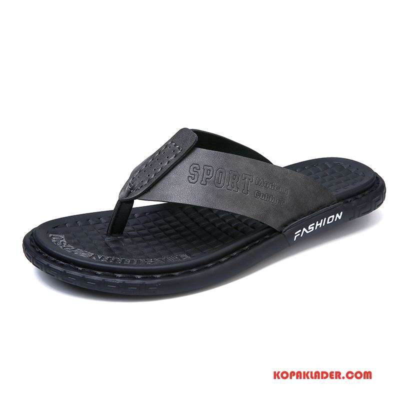 Herr Flip-flops Rabatt Stranden Tofflor Trend Män Flip Flops Svart