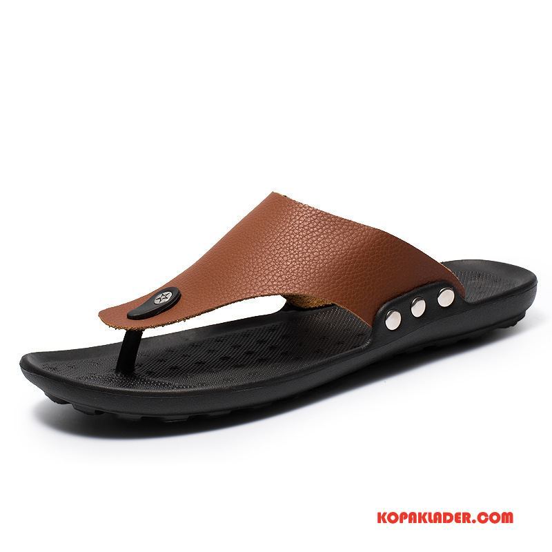 Herr Flip-flops Rea Casual Skor Glidskydds Flip Flops Tofflor Svart