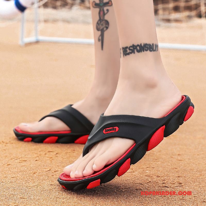 Herr Flip-flops Rea Flip Flops Stranden Trend Sandaler Män Svart