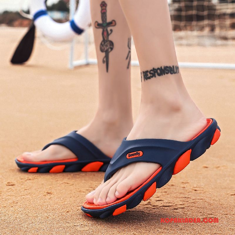 Herr Flip-flops Rea Flip Flops Stranden Trend Sandaler Män Svart