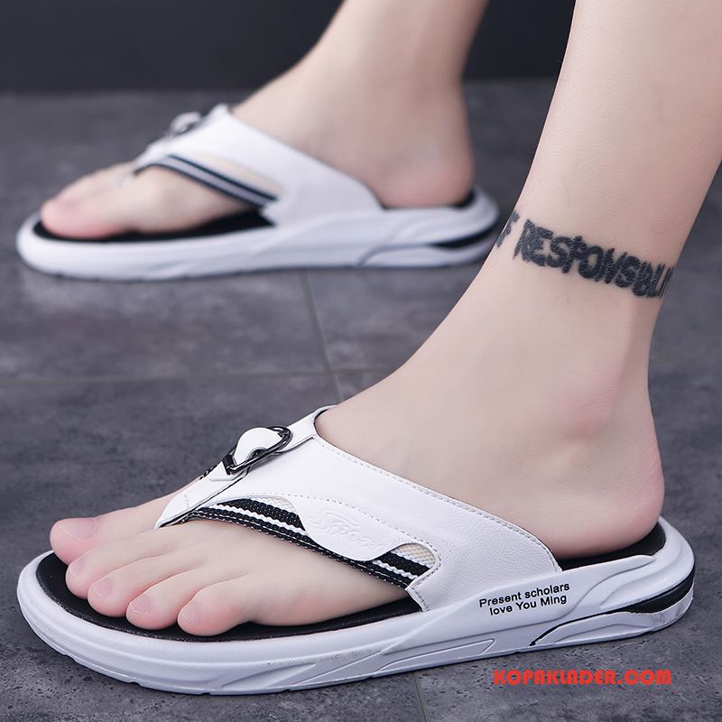 Herr Flip-flops Rea Män Glidskydds Flip Flops Mjuka Ytterkläder Svart