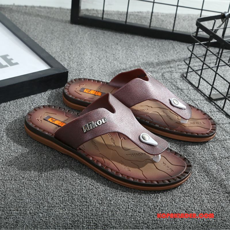 Herr Flip-flops Rea Sommar Utomhus Trend Flip Flops Casual Blå