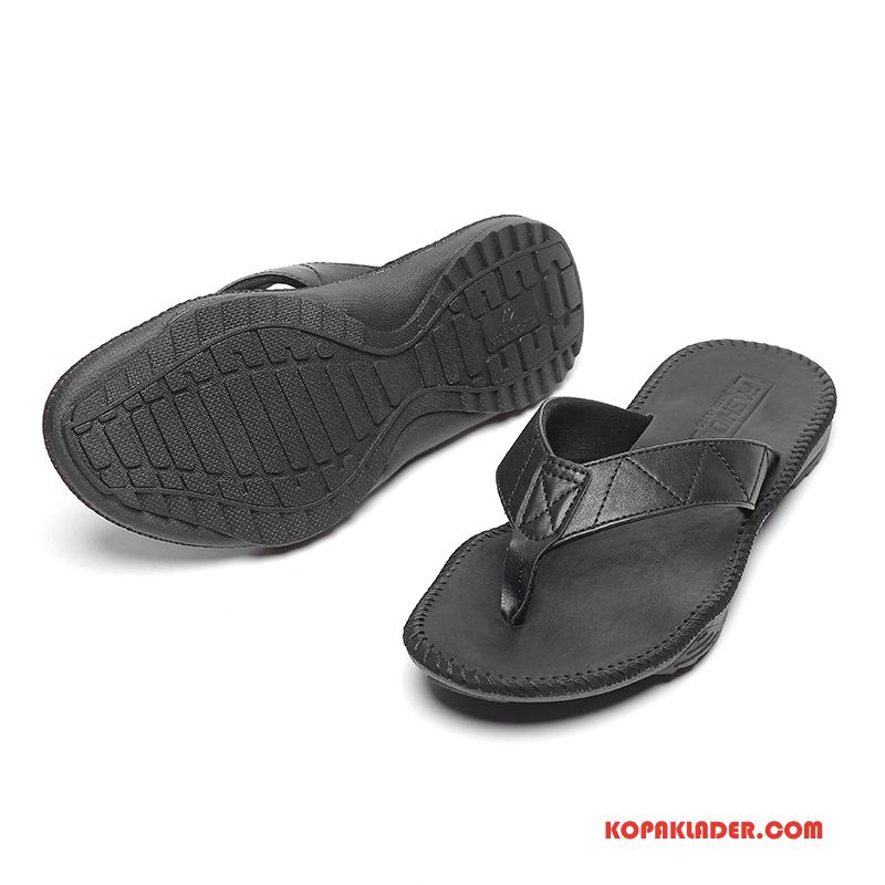 Herr Flip-flops Rea Tofflor Stranden Läder Trend Flip Flops Brun