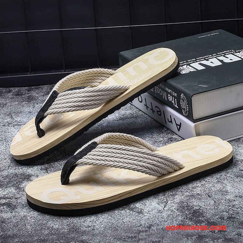 Herr Flip-flops Rea Utomhus Sommar Glidskydds Flip Flops Tofflor Svart