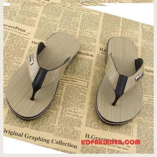 Herr Flip-flops Till Salu Platta Tofflor Skor Glidskydds Trend Khaki