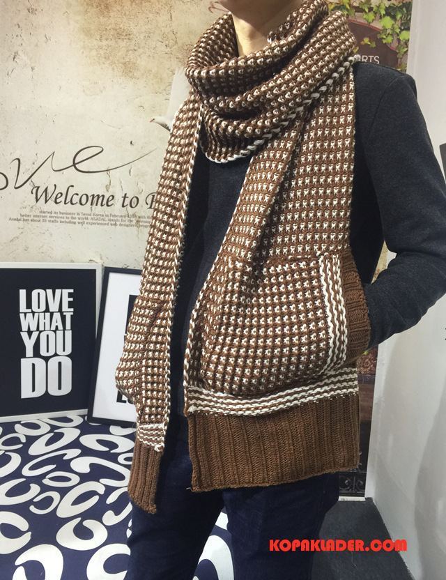 Herr Halsdukar Scarves Online Kvinna Ylle Håll Dig Varm Haklapp Höst Blandade Färger Beige